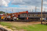 Amtrak Burro Crane Model 50 laying track